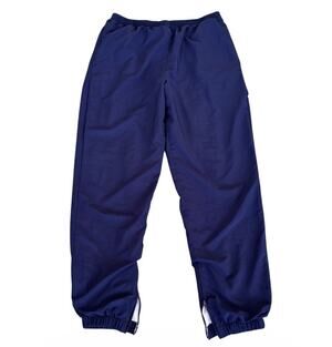 VTG Wimbledon Navy Blue Nylon Track Pants Zipper Ankle Tennis Retro 90s M